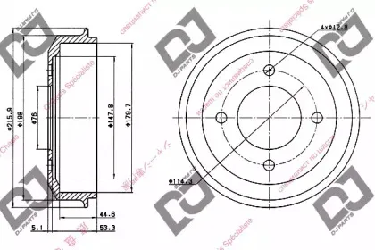 Тормозной барабан DJ PARTS купить